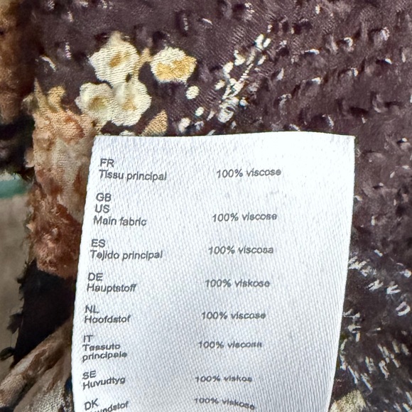 🆕⭐️Maje Floral Textured Blouse Black Ruffle Romantic Boho Top Size L (3) Chic - Picture 15 of 15